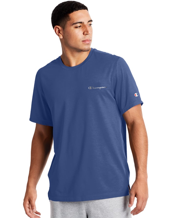 Champion T-Shirt Heren - Blauw - Sport ( 730241-KBU )